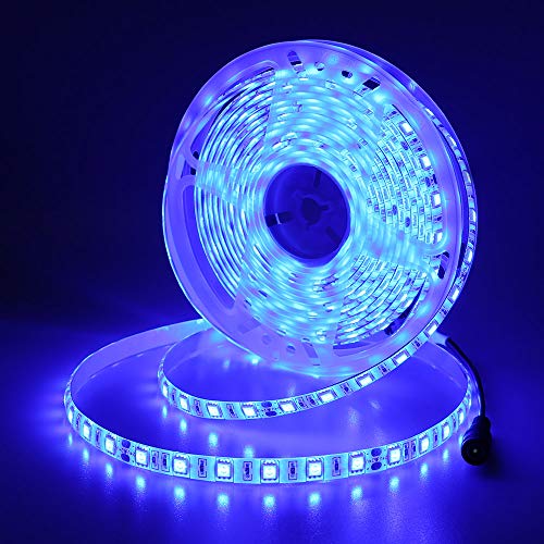JOYLIT 24V LED Strip 5M Blauw 460-465nm SMD5050 300LEDs LED Tape Licht Waterdichte IP65 Lichtstrip voor Residentieel, Commercieel, Industrieel