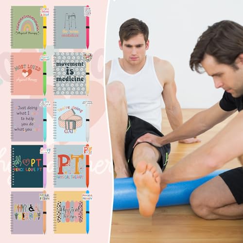 Carnet de motivation physiothérapeute au quotidien : lot de 30 carnets de notes avec 10 stylos - 7
