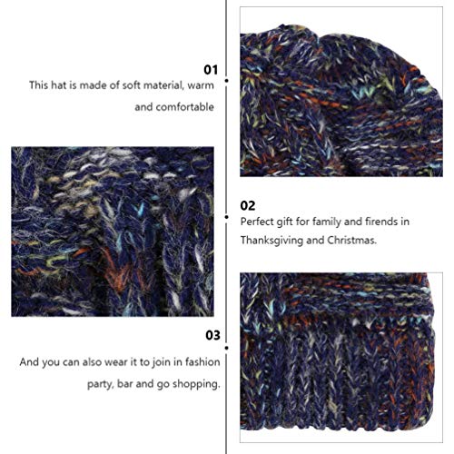 Gorro de inverno feminino BESPORTBLE, chapéu de inverno, gorro despojado para esportes ao ar livre,