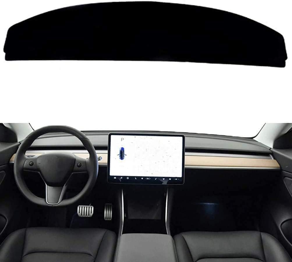 DdaiXQ Car Dashboard Mat For Tesla Model 3 2017 2018 2019 2020, Anti Slip Anti Glare Dustproof Dashboard Cover Pad Protector Dash Cover Sunshade Dashmat