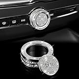 TOMALL Bling Car Volume Tune Knob Cover Compatible with Volvo XC90/S90/V90 2015-2025/XC60 2018-2025/S60/V60 2020-2025/XC40 2020-2025 Center Console Sound Button Cover Ring Cap Diamond Car Accessories