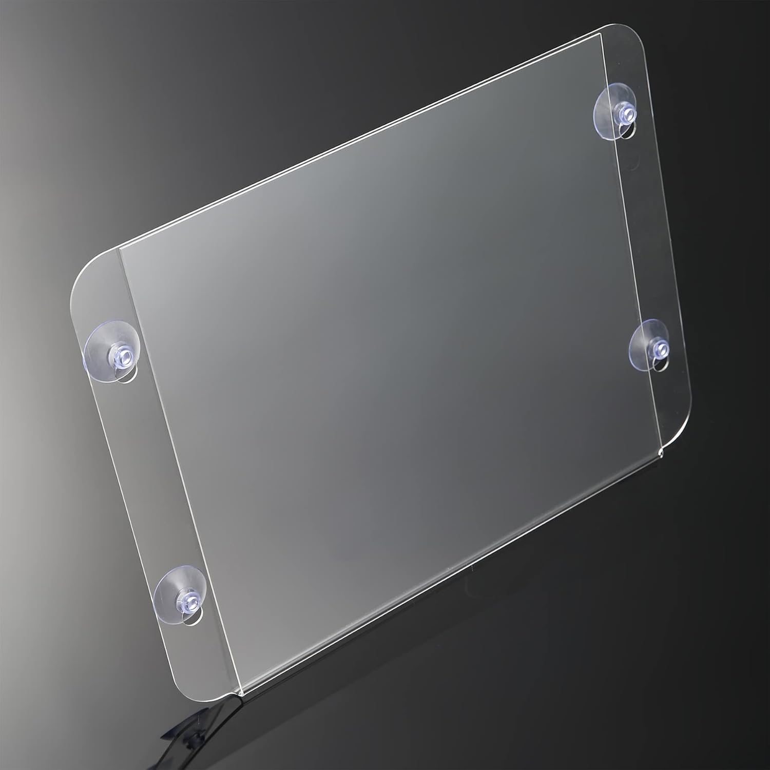 CiaoHER Acrylic Sign Holder 11 x 8.5, Clear Acrylic Frames Glass Window Wall Mount Advertising Signage Sign Holder with 4 Suction Cups for Mall, Office, Home, Restaurant, Landscape （6 Pack）