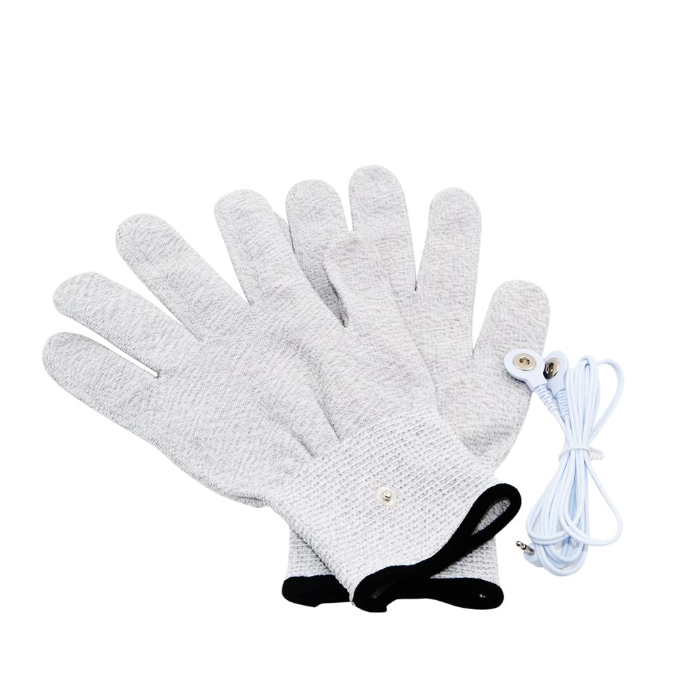 CareforYou Gants conducteurs électrodes EMS avec coussinets d'électrodes à pression Gants de massage