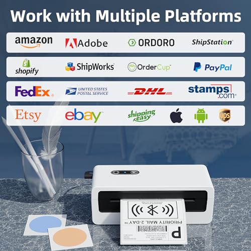 Image of Jiose Shipping Label Printer - 4x6 Thermal Printer for Small Business | Compatible with MacOS Windows