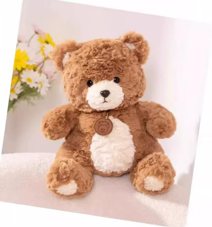 Image of SCOOBA Pluffy CharmBear Soft Toys 35cm for Kids Babies (CharmBear Brown)