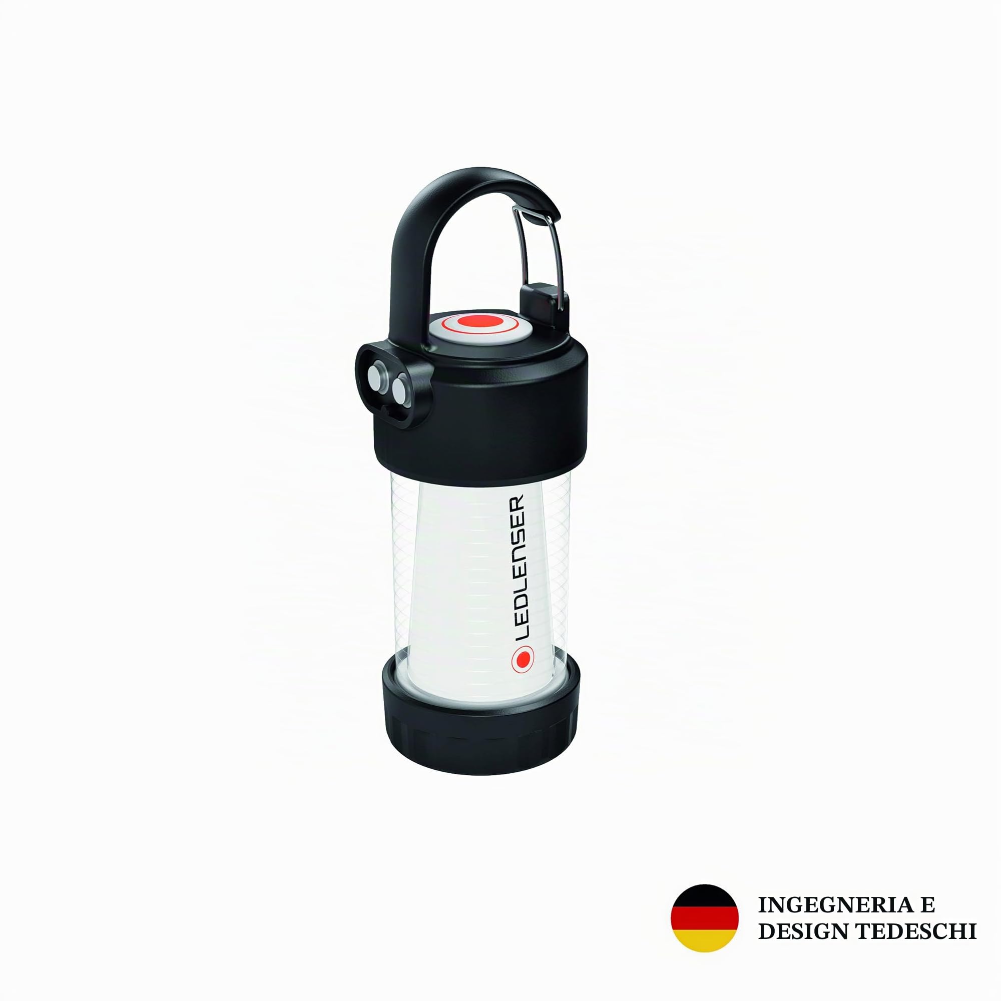 Ledlenser ML4 LED Lanterna, Batteria Ricaricabile 14500, 300 Lumen, anabbagliate (Brevettato),Fino a 45 Ore di autonomia, Luce Rossa, Possibile Uso con 1 Batteria AA,moschettone, Outdoor, Campeggio