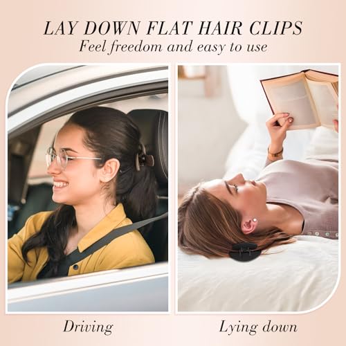 Obeoby 10 Pcs Flat Hair Clips for Women, 3 Styles French Flat Claw Clips for Thin Thick Hair, Medium Duckbill No Slip Hair Accessories Barrettes Girls