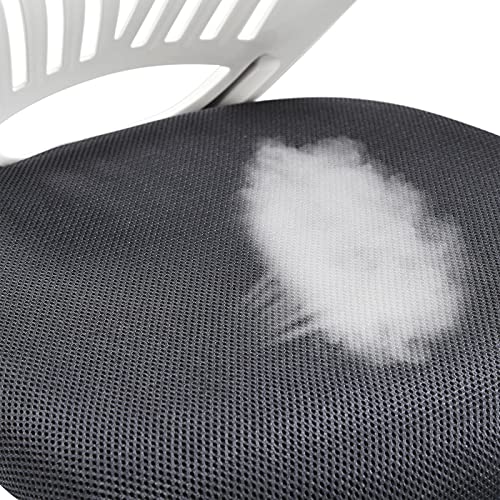 Topeakmart Armless Task Office Chair Small Desk Chair With Mesh Lumbar Support Curved Back, Ergonomic Computer Chair No Arms, Adjustable Swivel Home Office Chair For Small Spaces, Dark Gray #TOP4