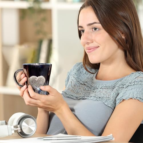 Taza de acero inoxidable con forma de corazón y cristales miniatura 6