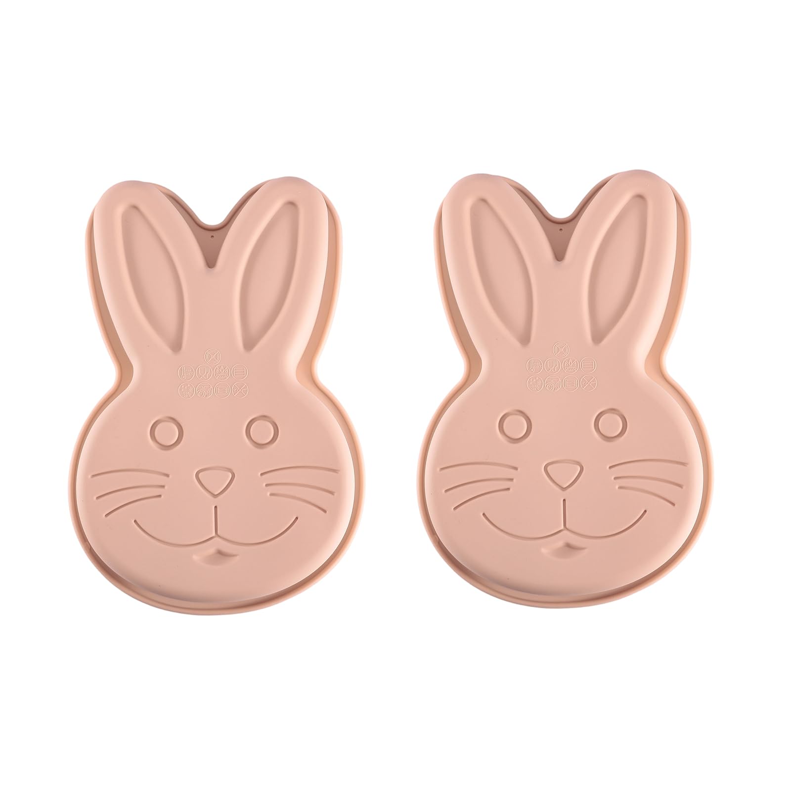 Navna NonStick Rabbits Shape Silicones Baking Molds 2PCS for Creative Cakes and Jellies Rabbits Cake Molds