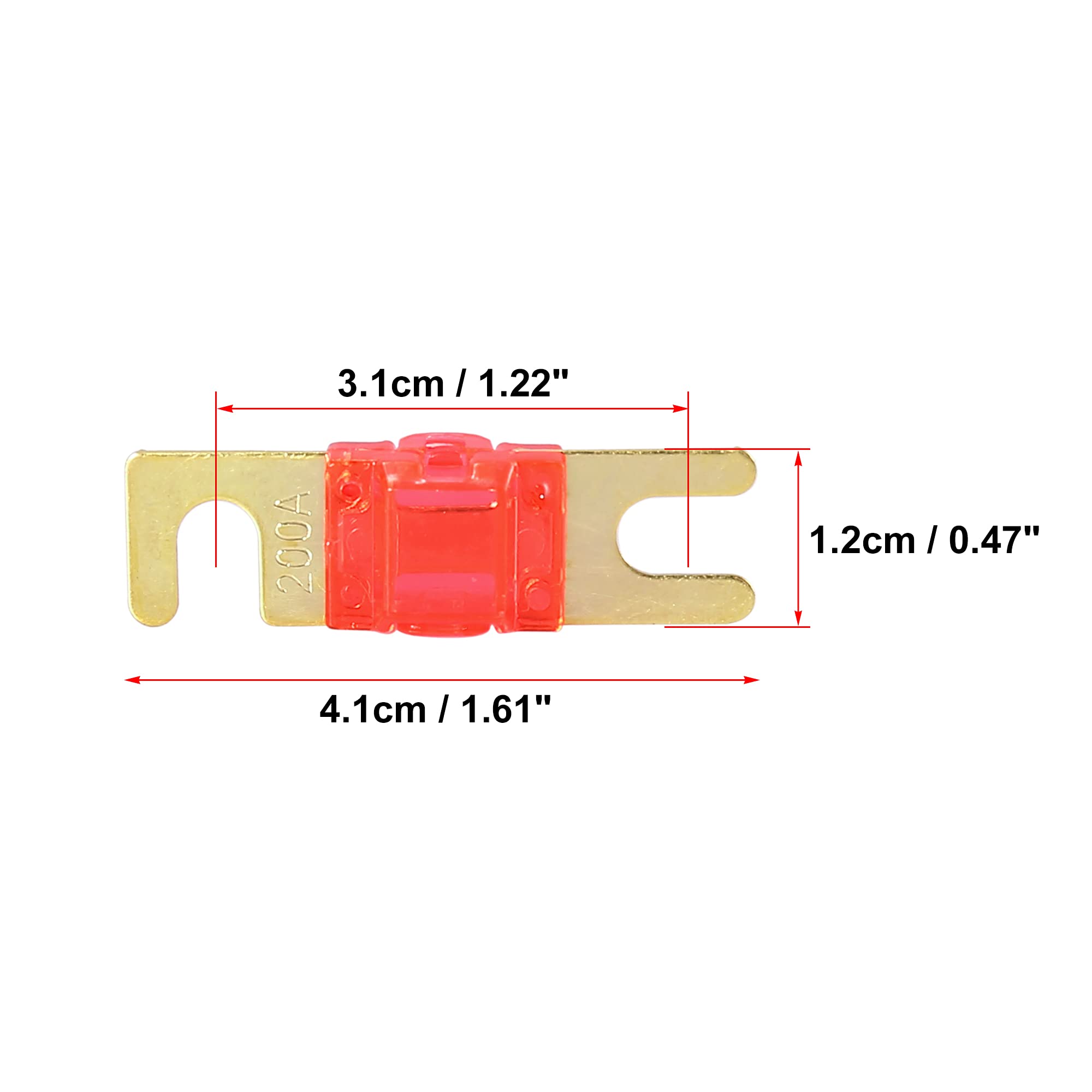 Lot De 5 Fusibles Mini ANL 200A 32V - Pour Installations Audio Voiture, Camion, Bateau - Protection Contre Les Surcharges