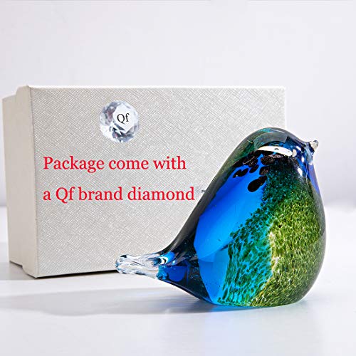 Verre soufflé QFkris figurine décorative idée cadeau Noël - 8