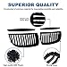 BILLDIO E90 Grille - Black Kidney Single slats Grill Compatible With 2005-2008 BMW 3 series E90 320i 325i 325xi 330i 323i 328i 328xi 335i 335xi,ABS Gloss Black Kidney Grill