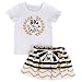 Baby Girl Big &Little Sister Bodysuit Tops Bowknot Striped Skirts Dress Set (2-3 Years, Big Sister)