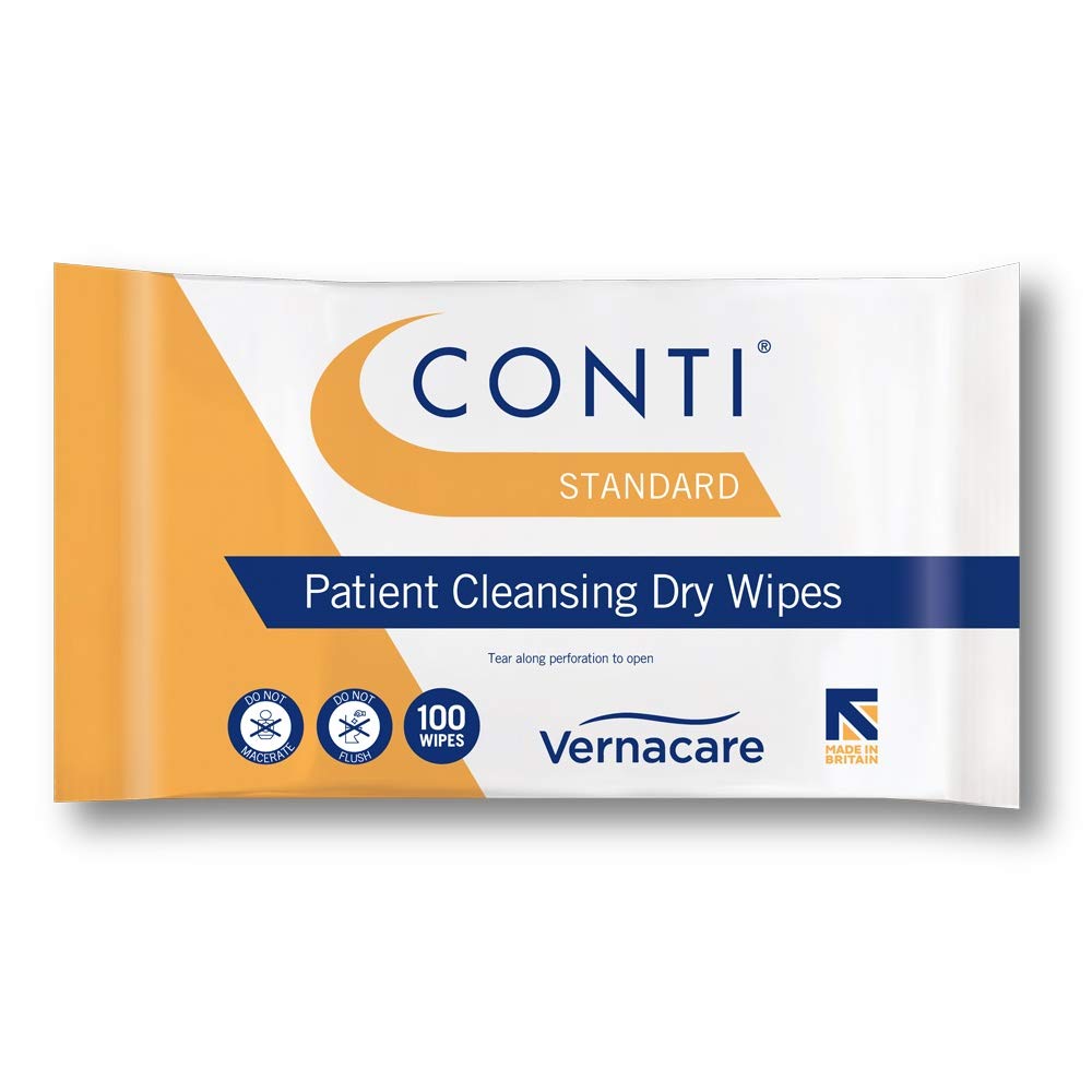 Conti CBW010 Lot de 100 lingettes nettoyantes standard pour patients