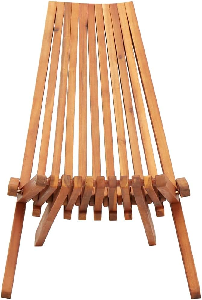 Folding Chairs, Widely Used in Outdoor, Fire Pit, Pool Deck, Garden, Campfire,Porch,Folding Patio Lounge Chair Solid Acacia Wood