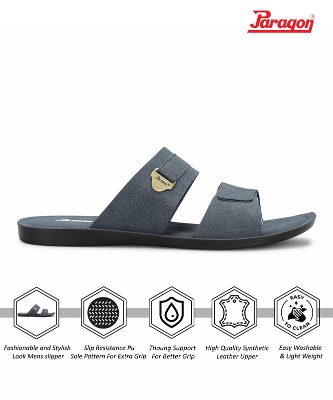 Image of PARAGON A1PUK2240G Men's Slip On Sandals | Trendy Casual Slip-on Sandals with Cushioned Footbed and Durable Construction | Perfect for Everyday Casual Wear
