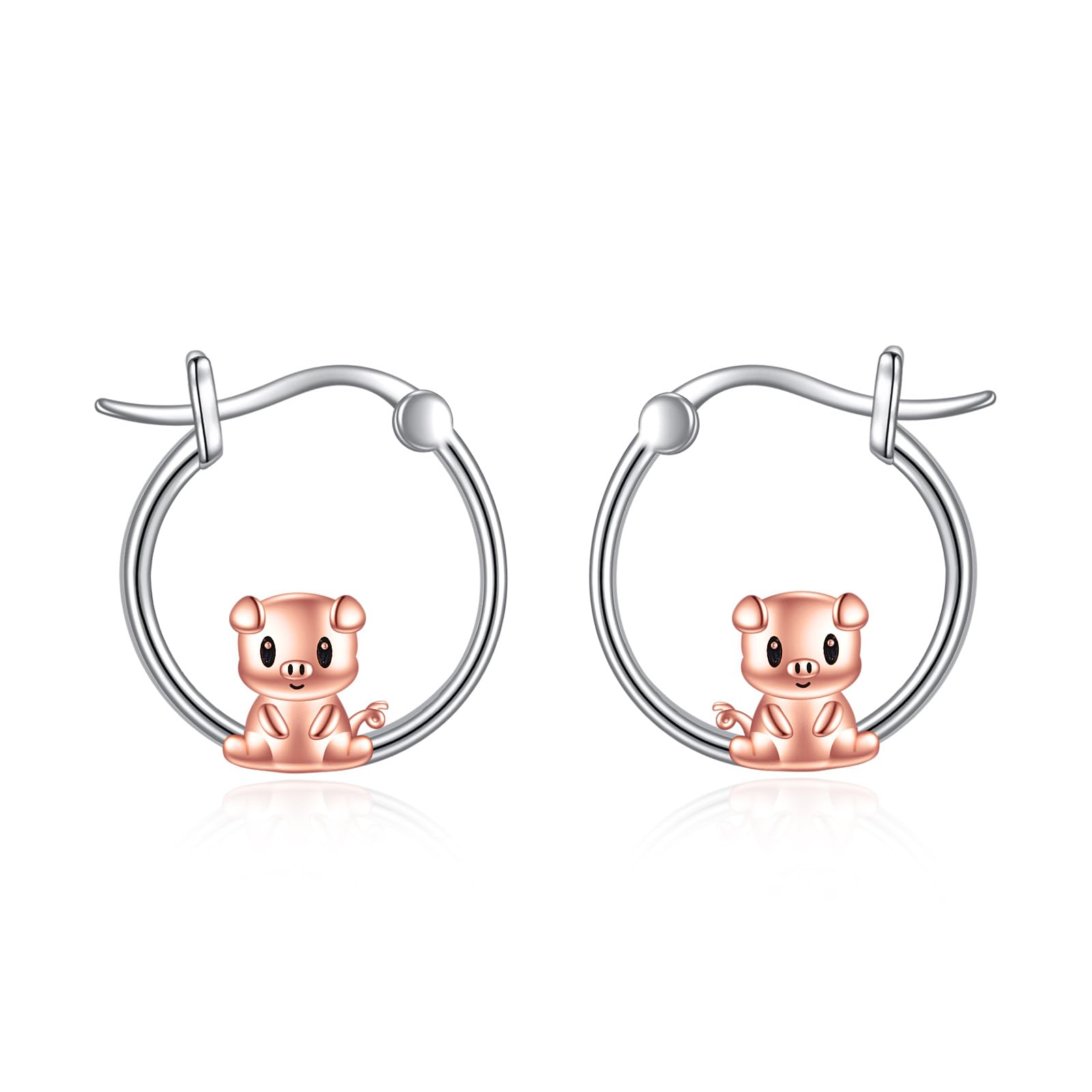 Tier Creolen Ohrringe 925 Sterling Silber Niedliche Tier Ohrringe Schmuck Geschenke für Damen Mädchen