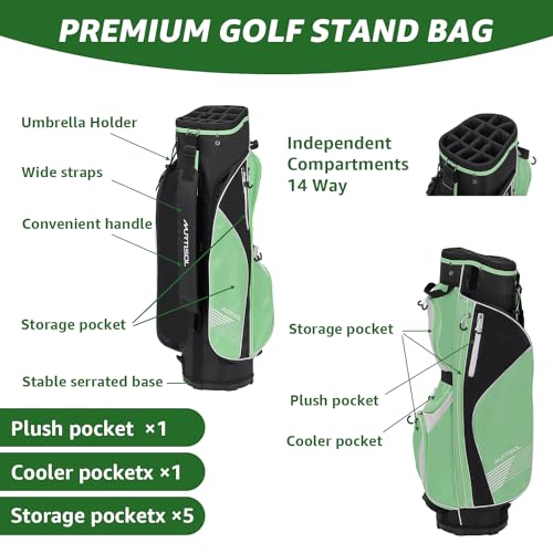 10 Pieces Golf Clubs Full Set Mens Right Hand,Golf Set Includes Stand Bag with Rain Hood, 1#Driver 3#Wood #5 Hybrid,with 3 Head Covers, 6# 7# 8# 9# PW# Irons and Putter - Image 5