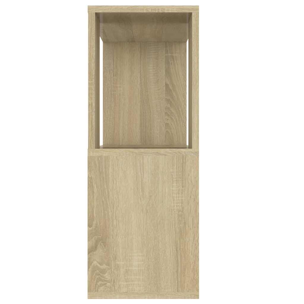 Mobile TV in rovere Sonoma, 80 x 24 x 63 cm, con scomparto aperto, per soggiorno, ufficio, salvaspazio, robusto