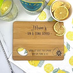 eBuyGB Engraved Wooden Mum's Gin & Tonic Board