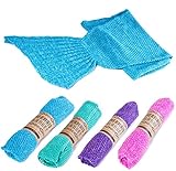 Kitchen Home - Mermaid Tail Blanket – Super Soft All Season Crochet Mermaid Pattern Knitted Sleeping Bag Throw for Adults and Kids – 72”x35” - Cerulean Blue
