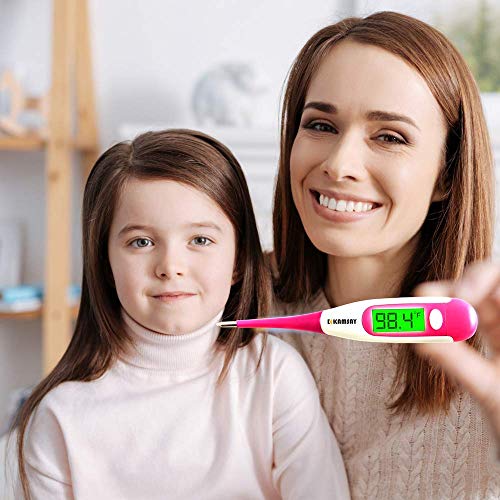 [ 2020 Thermometer ] Best Digital Medical Thermometer for Fever - Oral and Rectal Thermometer for Children Adults and Baby - Flexible Waterproof Tip -Large Lighted Display - Fast Readings  - Thumbnail 6