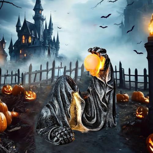 Figuras de Halloween de creeper en resina con mantel fantasma 3