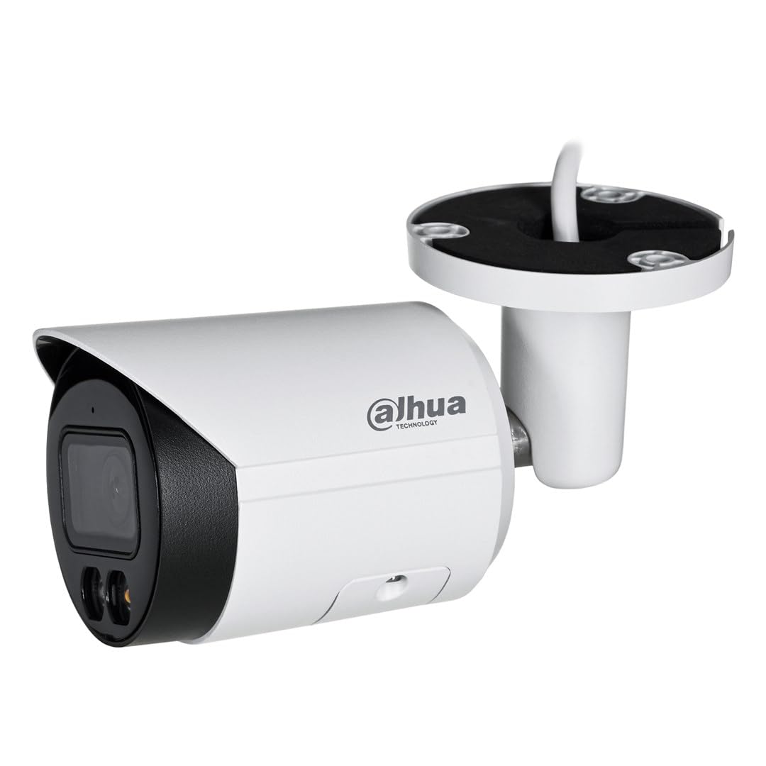 Dahua Caméra IP, Balle, 5 MP, IR 30 m, extérieur, IP67, Microphone, Micro SD, Full Color, Double éclairage