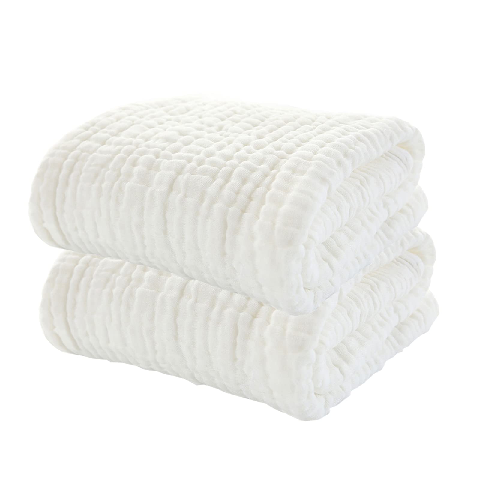 Comfy Cubs Asciugamano con cappuccio in mussola a 9 strati, grande (32 x 32), ultra morbido e assorbente. Grazioso rivestimento unisex per ragazze e ragazzi (1 pezzo, blu Pacifico
