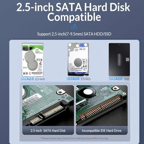 Caja externa para disco duro 2.5" USB 3.1 SATA III miniatura 5
