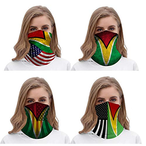 Image of 4Pcs Magic Headwear Neck Gaiter Tube Scarf Headbands Bandana Balaclava for Outdoor Running Cycling Skating Work Out