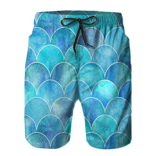 Mens Swim Trunks with Mesh Lining,9 Inch Quick Dry Board Shorts Bathing Suit Swimsuit Beach Pants Swimwear