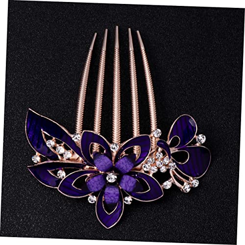 Vaguelly Accesorios Para Peinetas Moradas Pinzas Para El Pelo Con Flores Para Mujer Peinetas Decorativas Con Flores Moradas Para Boda Accesorios Para El Cabello De Fantasía Morados