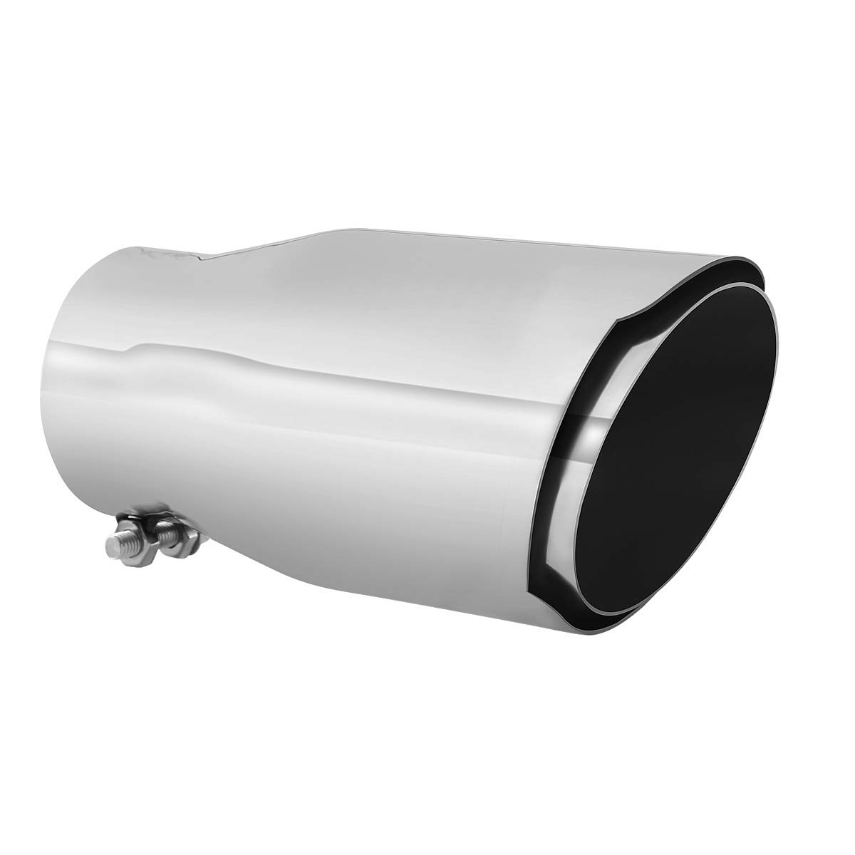 Tritrust Exhaust tip - 3 Inch Inlet Bolt on Design- Stainless Steel Car Muffler Tips 3" ID x 4"OD x 8"L