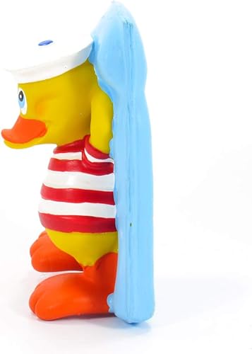 Miniatura 3 de Lanco Juguete de baño de pato de goma para flotador de piscina | Todo natural, orgánico, respetuoso con el medio ambiente, chirriante | Importado de