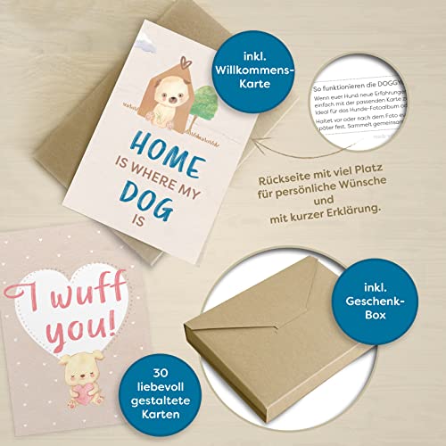 Kipitan Geschenk für Hundebesitzer: 30 Meilensteinkarten für Hund, Frauchen & Herrchen – als Hundetagebuch und Erinnerung an das erste gemeinsame Jahr