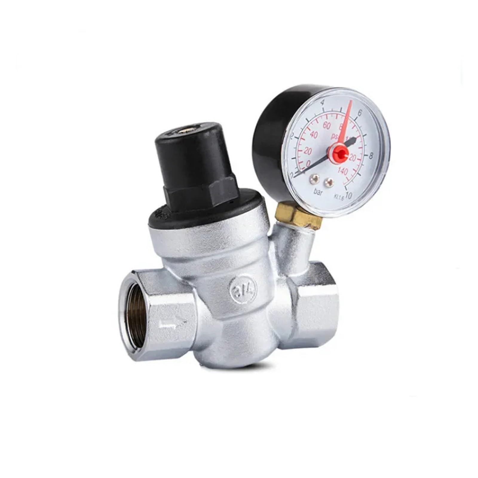 Ozliyy 3/4 1Pcs Water Pressure Regulator With Gauge Maintaining Valve Tap Reducing Dn15 Dn20 Brass(")