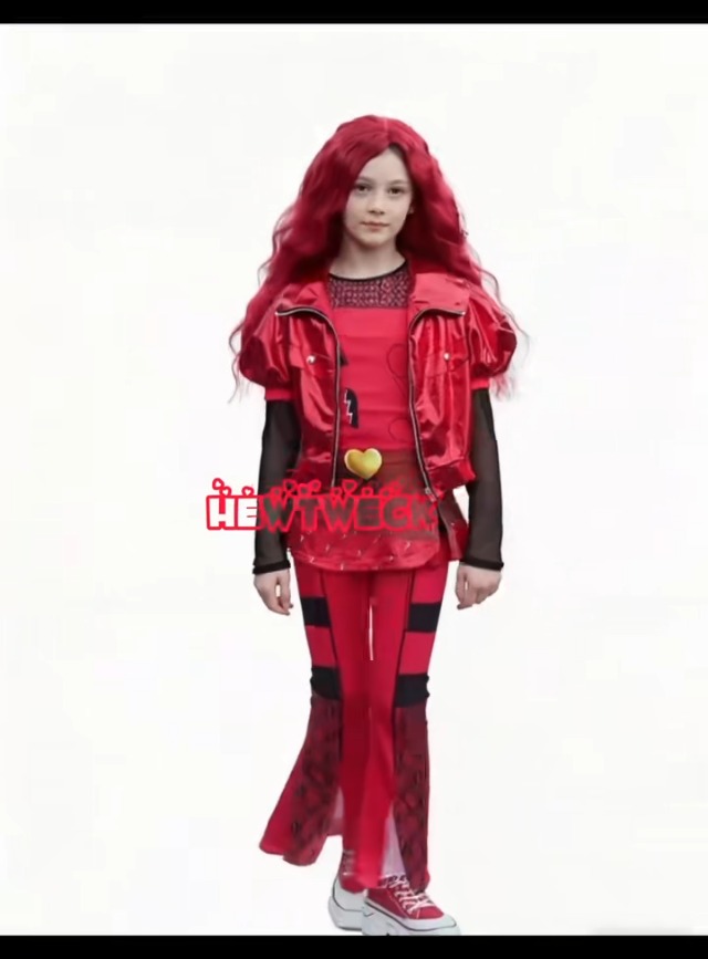 Disfraz rojo para niñas, talla 4-14 años miniatura 7