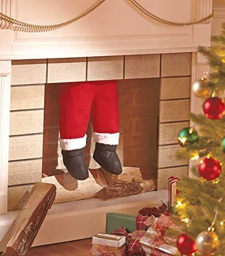 Amazon.com: KNL Store Santa Legs Hanging Coming Down the Chimney: Home &amp; Kitchen