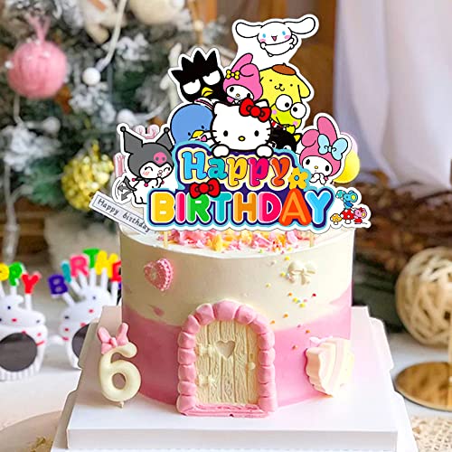 40Pcs Kitty Cake Toppers Cupcake Toppers Birthday Cake Decorations, 1Pcs Cake Toppers, 39Pcs Cupcake Toppers For Girls Baby Shower Birthday Party Supplies #TOP2