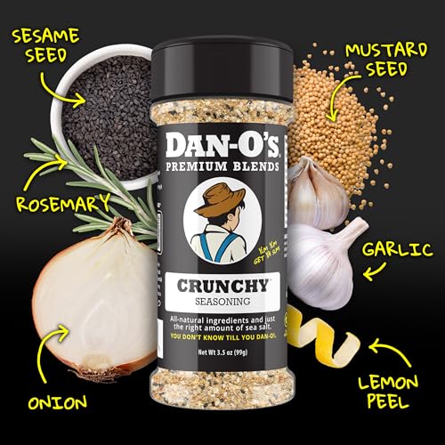 Dan-O's Seasoning Small 2 Bottle Combo | Original & Crunchy | 2 Pack (3.5 oz)