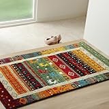 イケヒコ 玄関 選べる マット 長方形 単品 プラテリア 約60×90cm 厚み 約11mm トルコ製 へたりにくい 耐久性 弾力性 抗菌防臭 消臭 ギャベ柄 エレガント 洗濯不可 おしゃれ ふわふわ #1311240011801