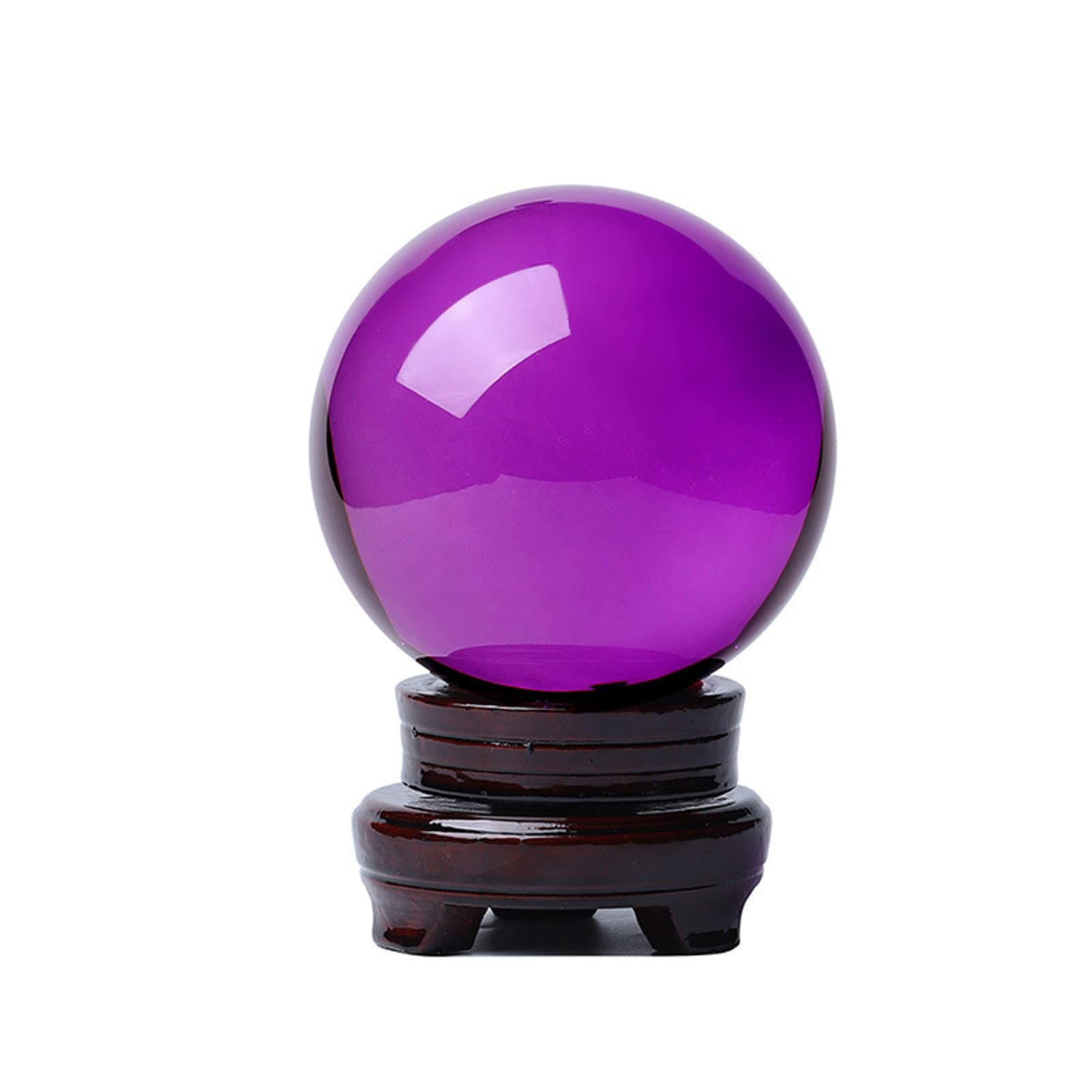 CYVXCPPGI Clear Crystal Ball Magic Crystal Sphere with Stand Base,for Decorative Ball, Photography, Gazing Divination or Feng Shui, and Fortune Telling Ball,200mm