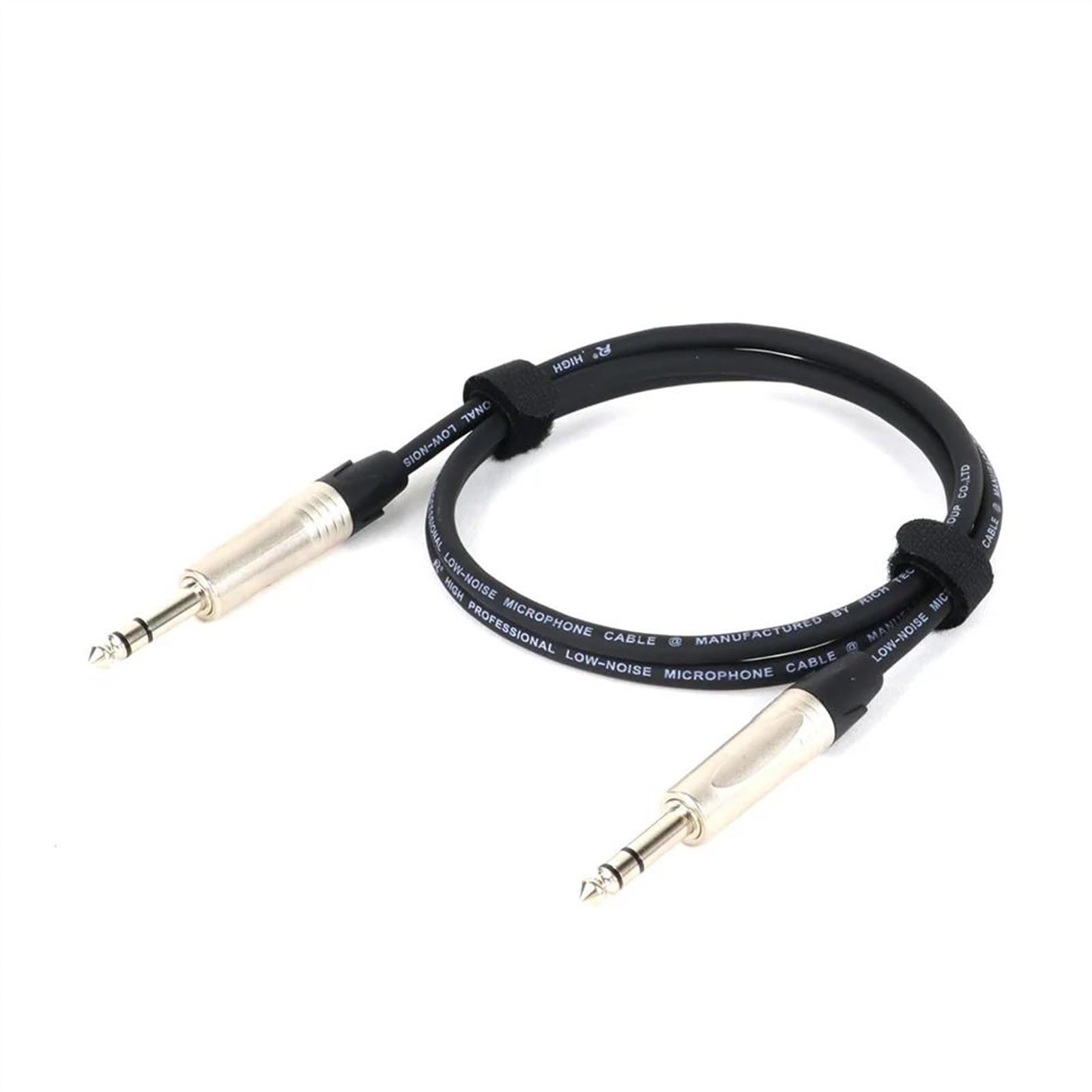 Kabel instrumentowy 1PC 1/4 TRS Instrument Guitar Cable Color 6.35MM Stereo Jack Męski Do Męski Kabel Niezbalansowany Przewód Do Wzmacniacza Miksera(Black,5m)