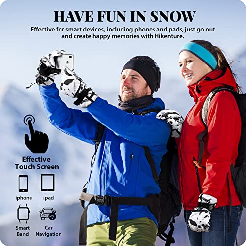 Hikenture Ski Gloves Men Waterproof Insulated, 3M Thinsulate Womens Snow Gloves, Cold Weather Breathable & Warm Snowboard Gloves, Touchscreen Snowmobile Gloves For Winter(1165-A1 S) #TOP2