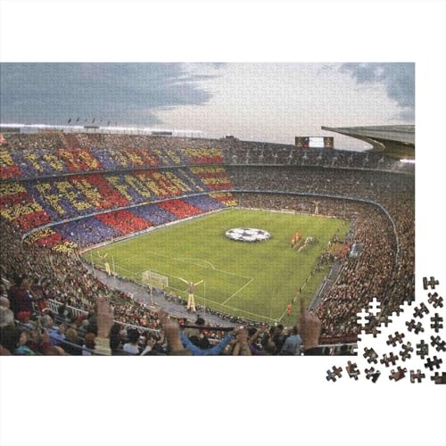 Beeindruckendes Stadion Paper 1000 Teile Puzzle für Erwachsene Lern Fußballarena Puzzles Entspannung Deko für Wand 70x50cm/1000pcs