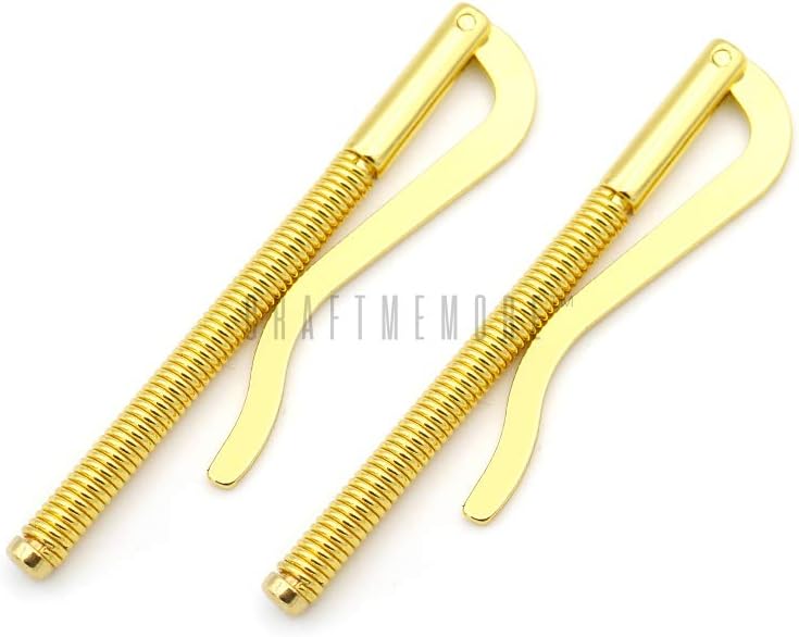 CRAFTMEMORE Avail 4 Colors Spring Money Clip for Money Clip Wallet Leathercraft Accessories Pack of 2 (Antique Brass)