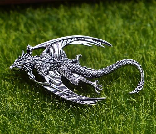 Image of 2PCS Retro Viking Brooch For Women Dragon Brooch Talisman Jewelry, Gift For Men
