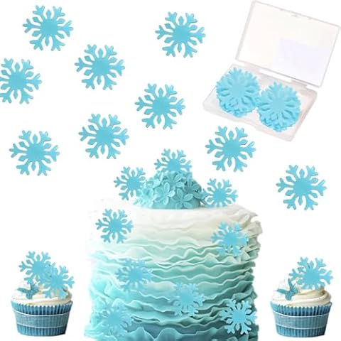 Blue Snowflake Cupcake Toppers, Pack of 50 Cover